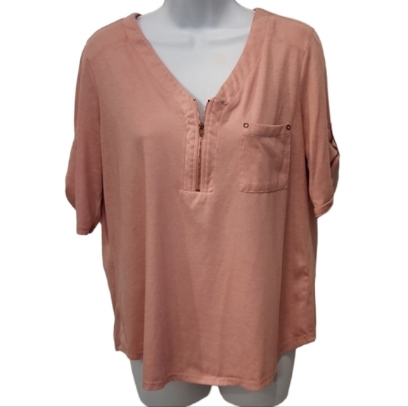 PerSeption Concept Zip Front Henley - Picture 1 of 7